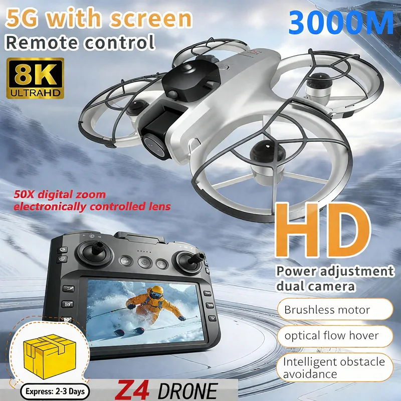 Drone Video Production - 新型MINI Z4ドローン 4KプロフェッショナルWIFI 5Gドローン 長時間飛行 障害物回避