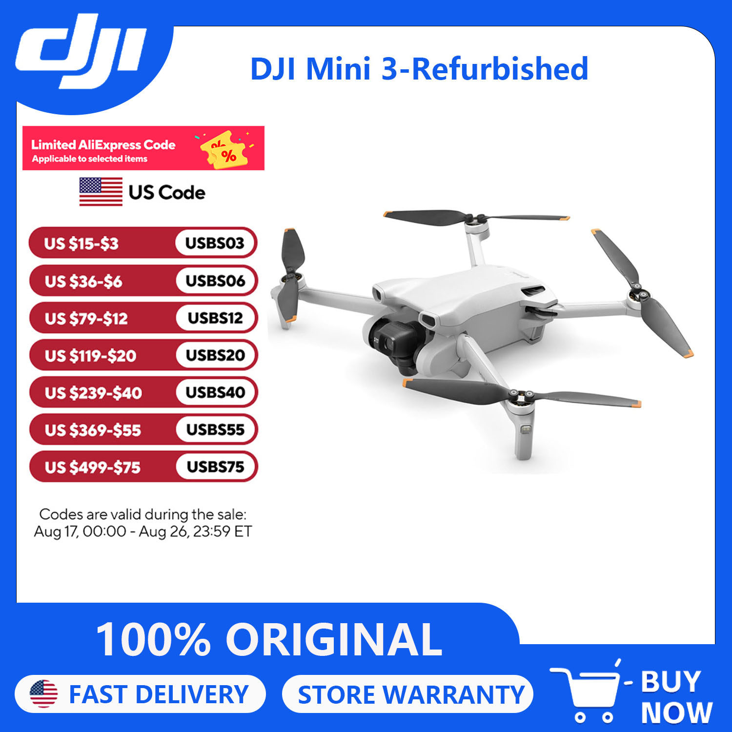 Drone Video Production - 大人向けカメラ付きDJI Mini 3ドローンのリファービッシュ