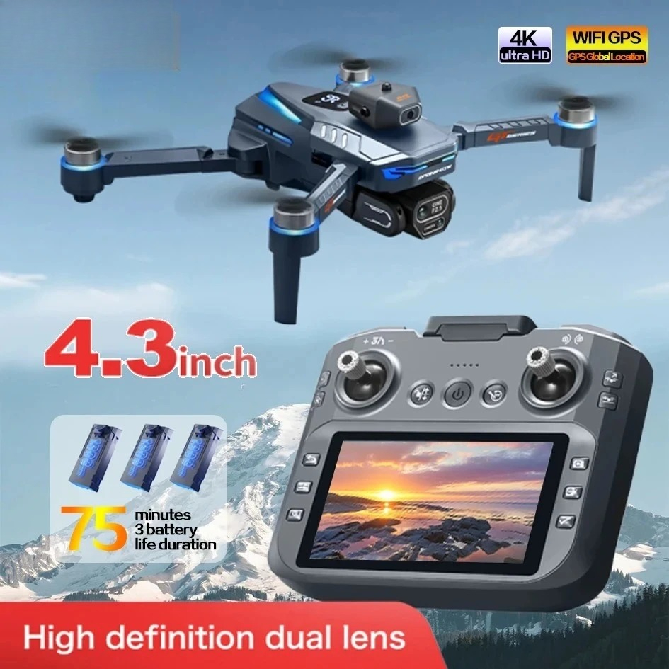 Drone Photogrammetry - オリジナルGT8ドローン 8K HDデュアルカメラ搭載、障害物回避機能付き、大型スクリーン、ブラシレス4軸機体ドローン
