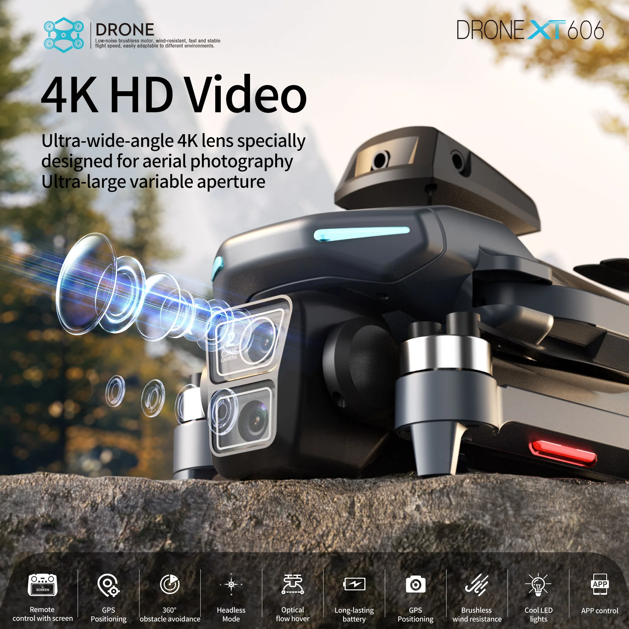 オリジナルXT606ドローン プロフェッショナル 8K HD - Drone Photogrammetry のレビューと価格