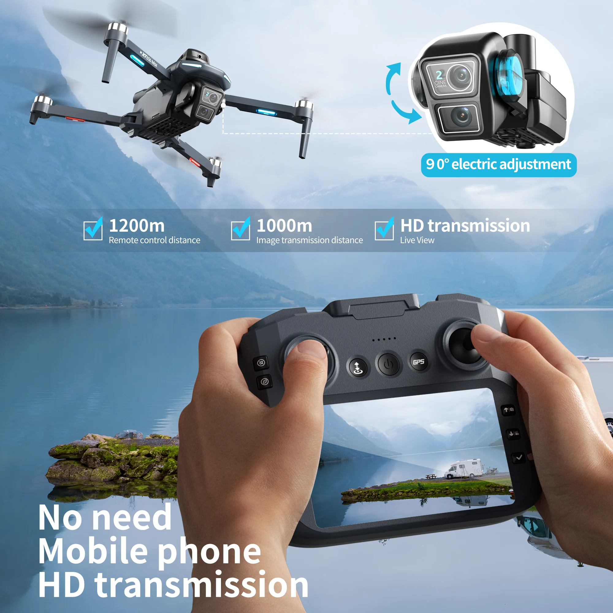 オリジナルXT606ドローン プロフェッショナル 8K HD - Drone Photogrammetry のレビューと価格