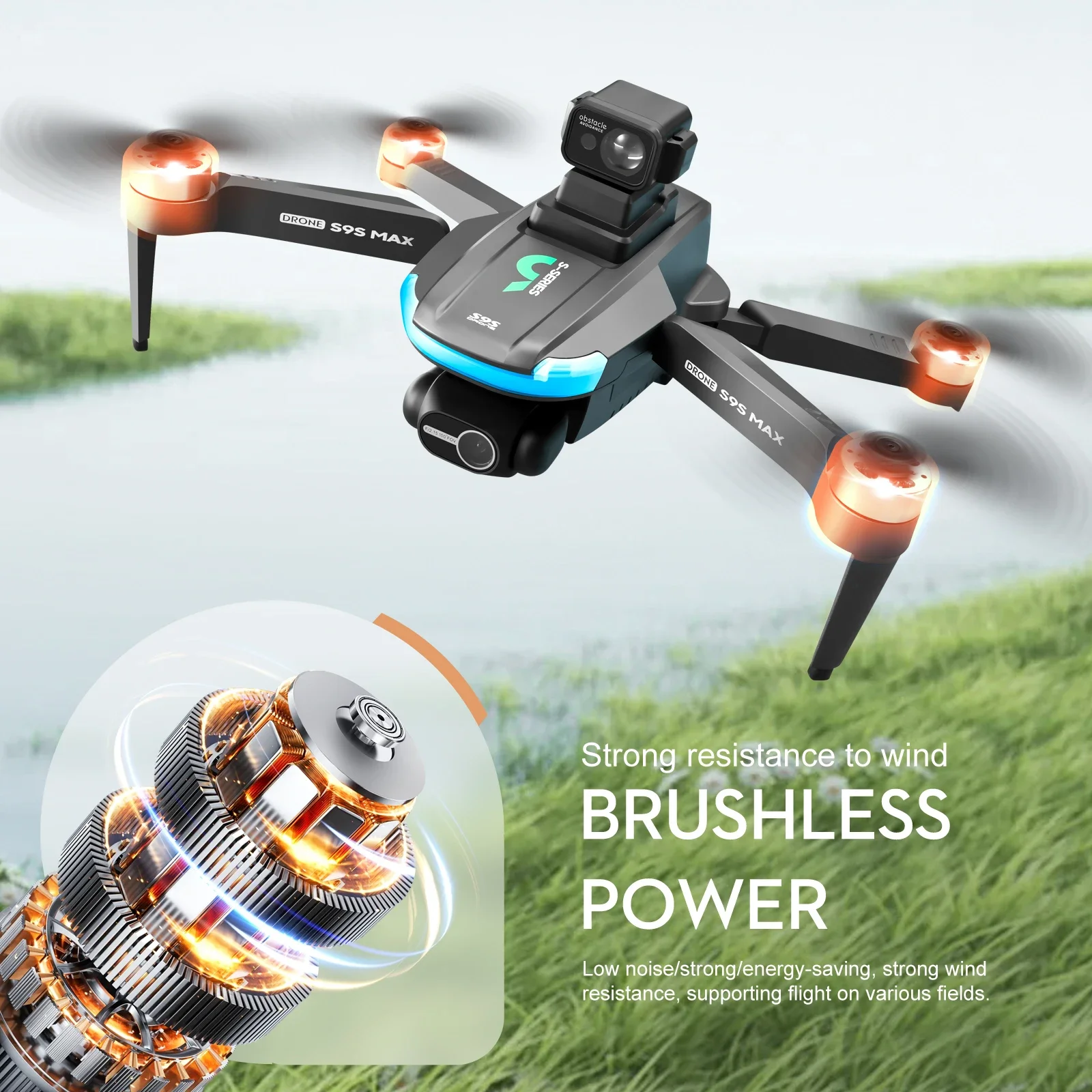 新しい S9S MAX ミニドローン 4K 2 軸 PTZ  - Drone Video Production のレビューと価格
