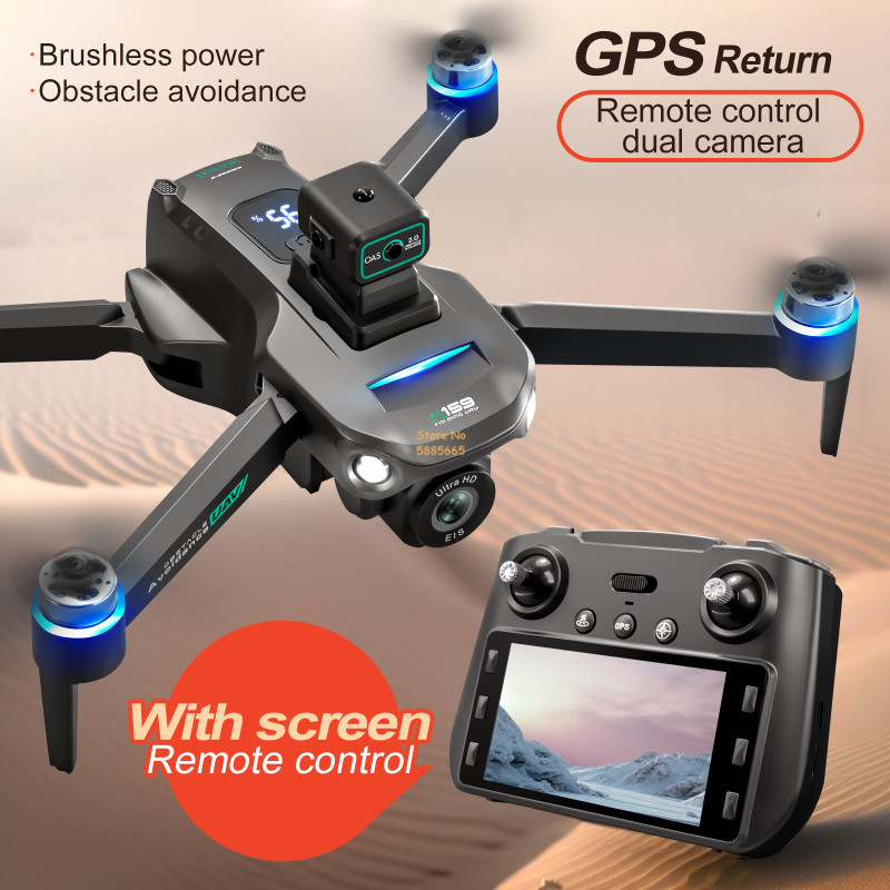 リモコン付きクワッドコプタードローン,障害物回避,LEDスク - Drone Mapping のレビューと価格