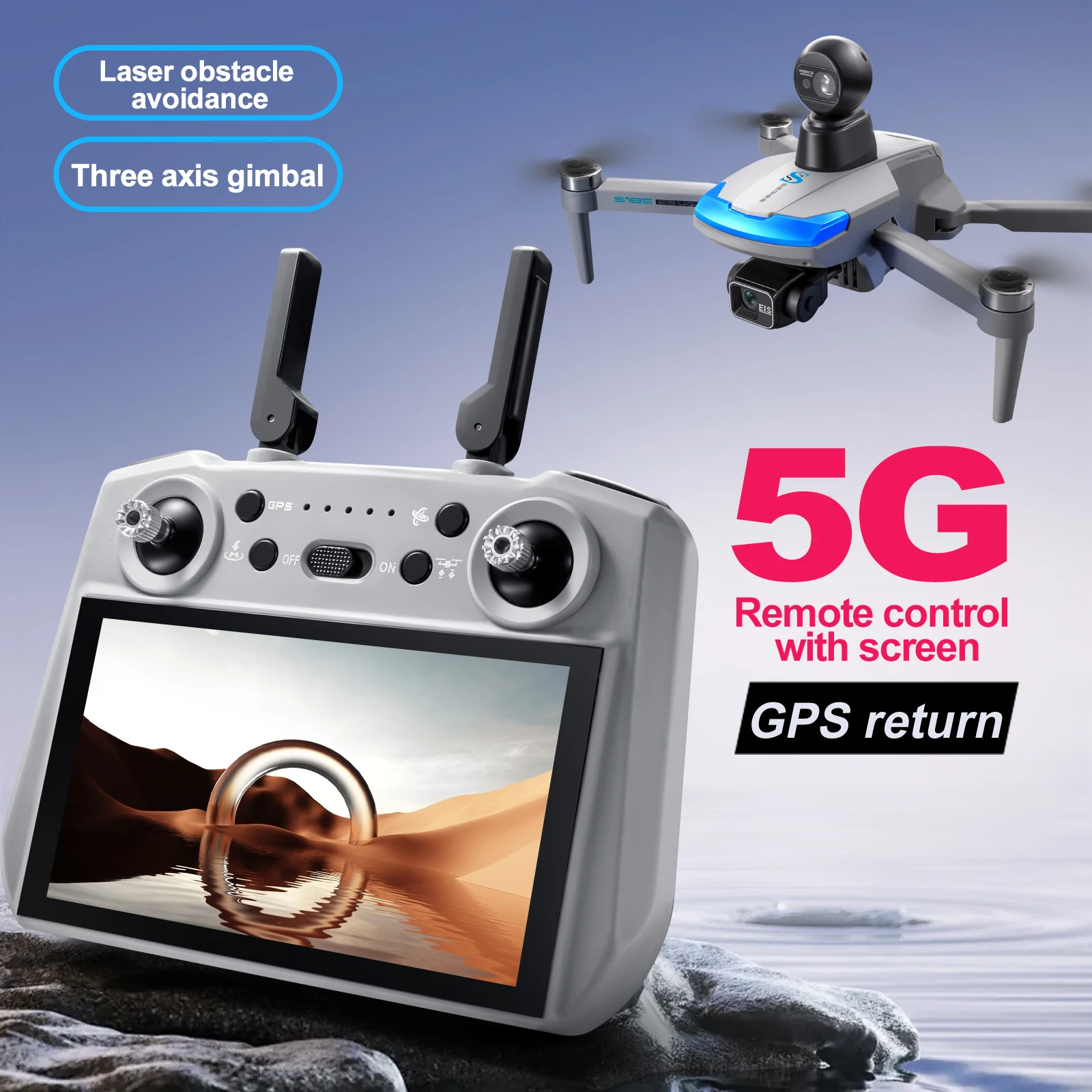 S185 プロフェッショナルドローン 2.7K HD デュア - Drone Surveying のレビューと価格