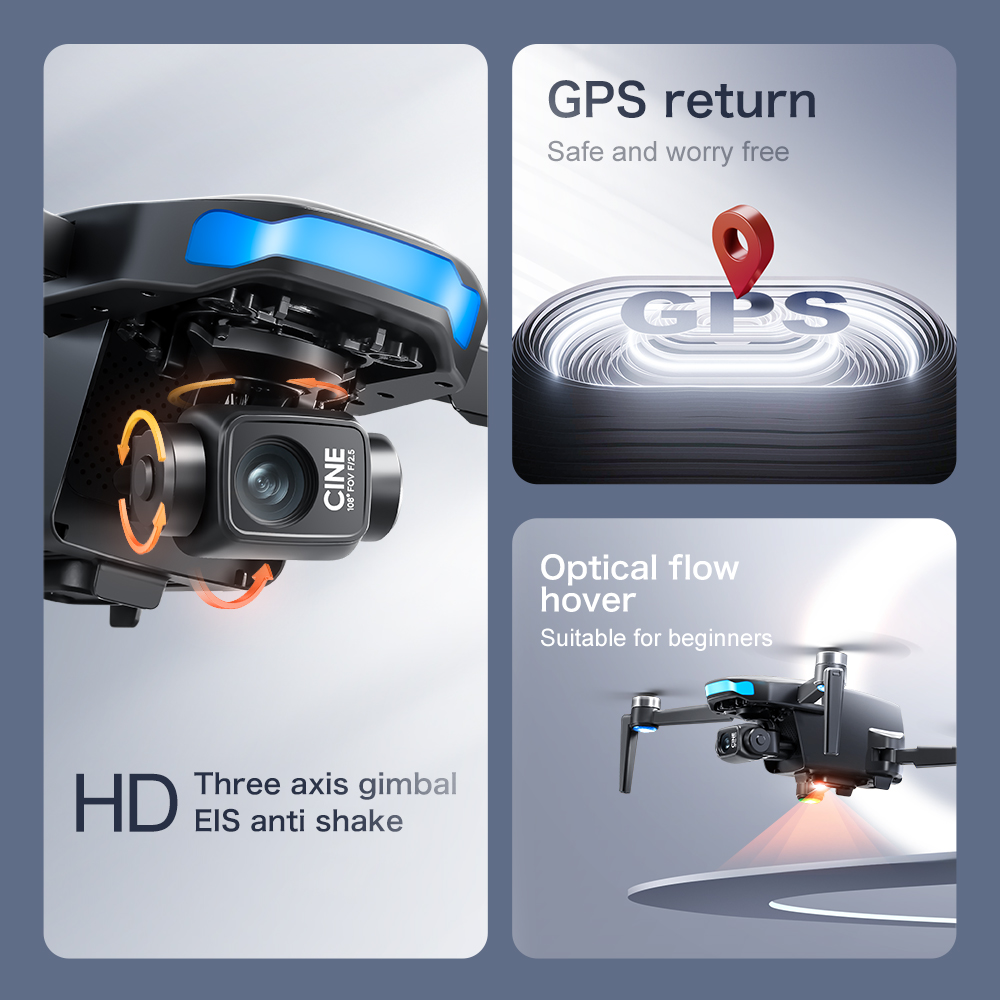 オリジナルS-X1 GPSドローン 8KHDプロフェッショナ - Drone Surveying のレビューと価格